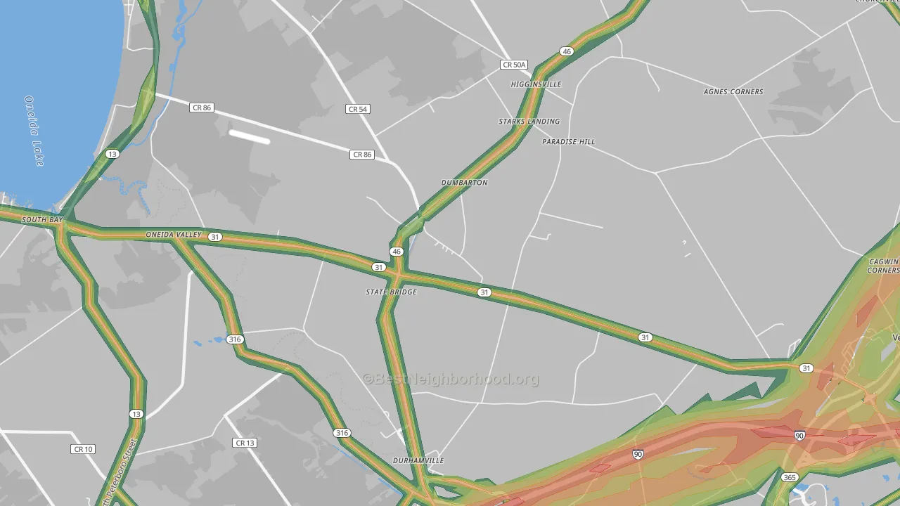 13054, NY Map of Noise Levels in 13054
