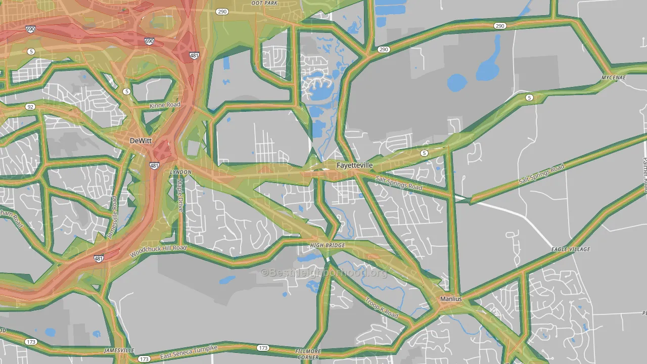 13066, NY Map of Noise Levels in 13066