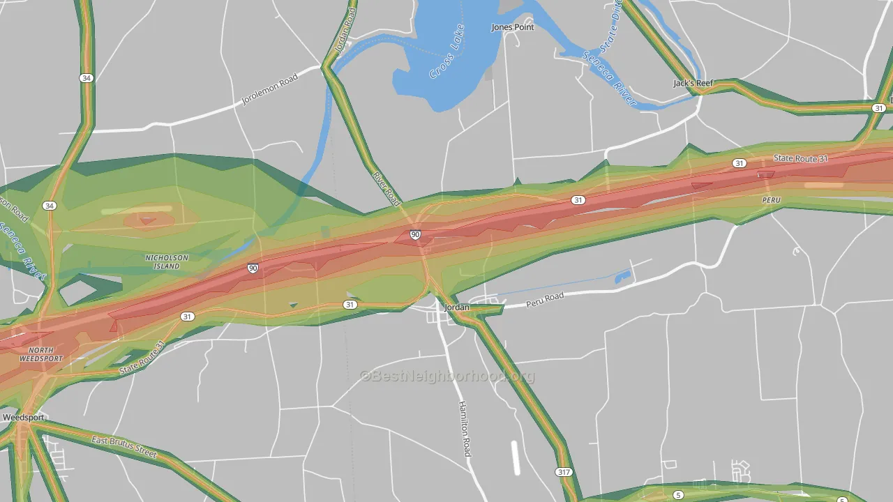 13080, NY Map of Noise Levels in 13080