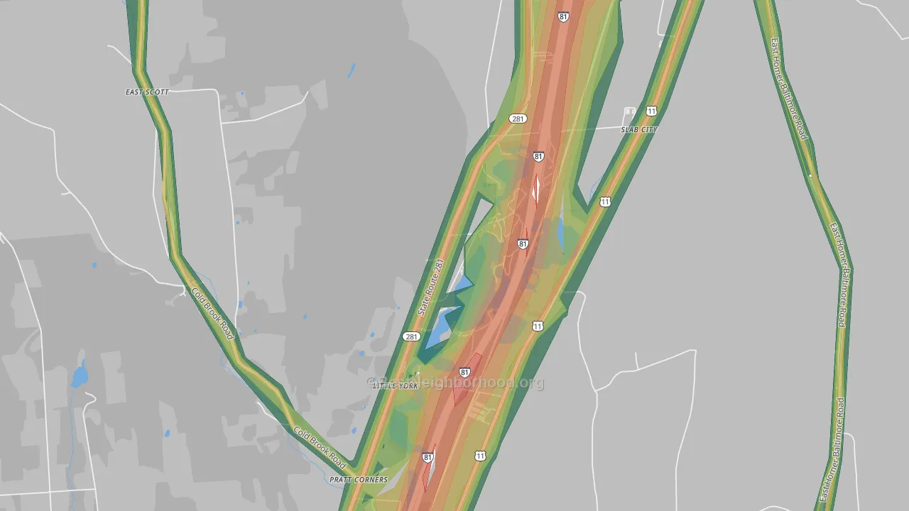 13087, NY Map of Noise Levels in 13087