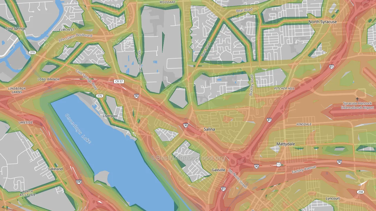 13088, NY Map of Noise Levels in 13088