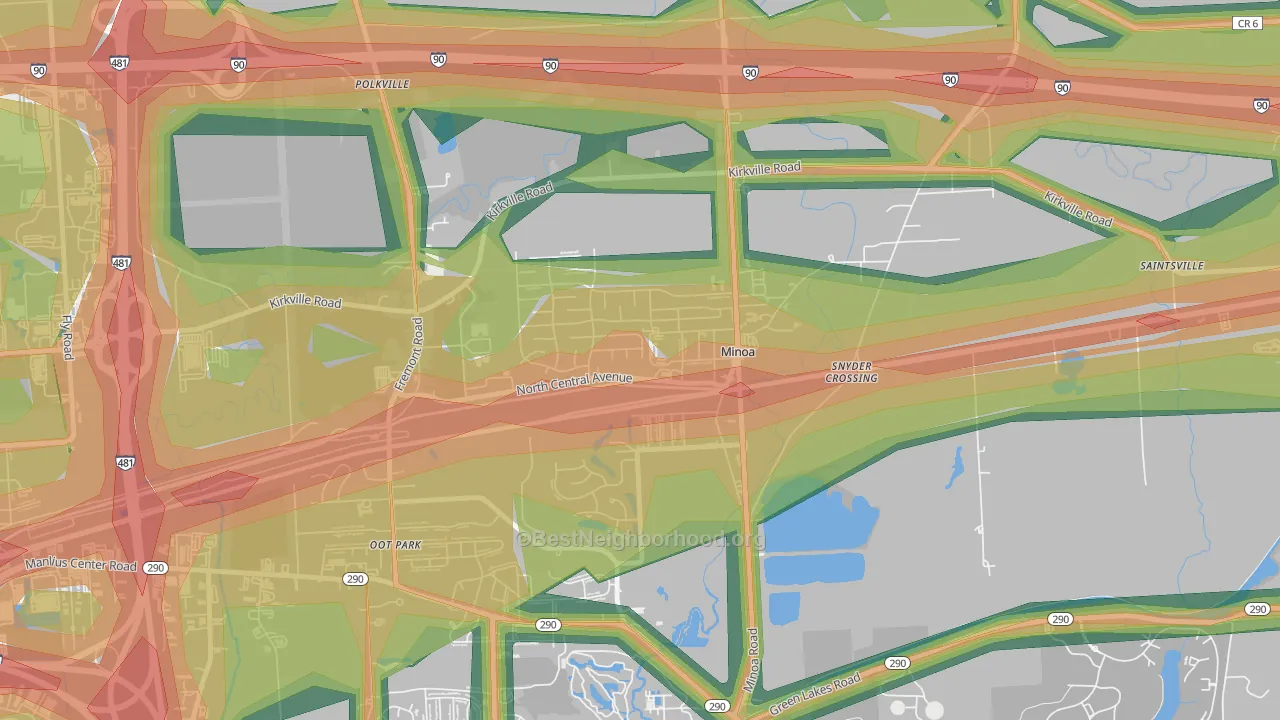 13116, NY Map of Noise Levels in 13116
