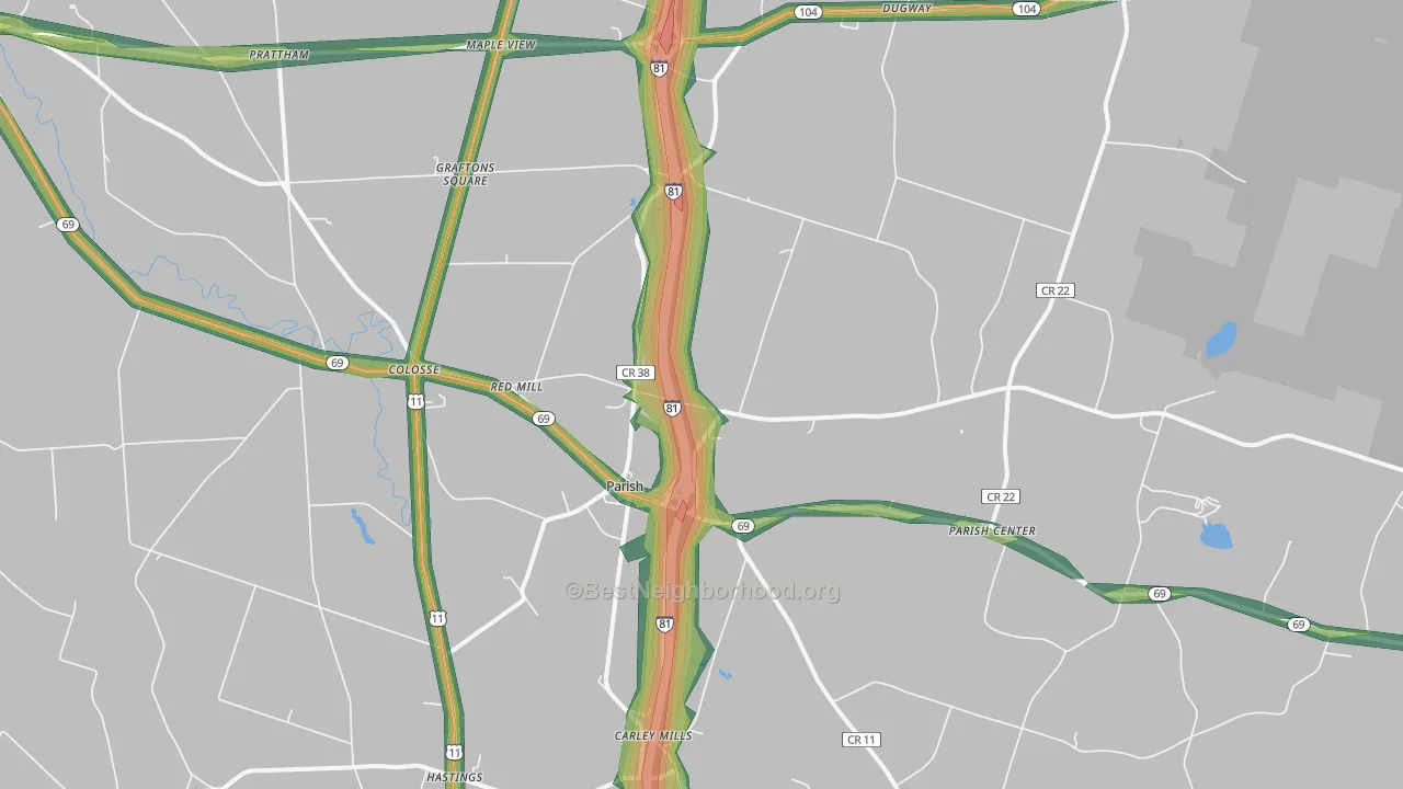 13131, NY Map of Noise Levels in 13131
