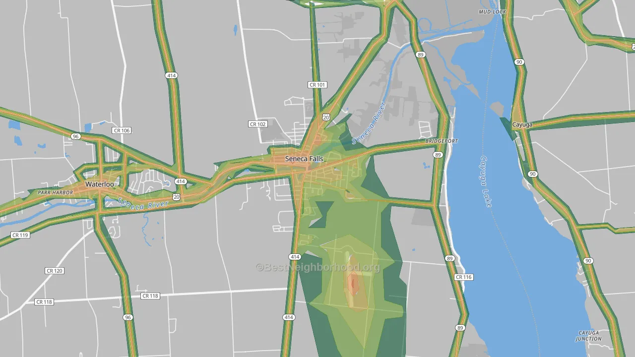 13148, NY Map of Noise Levels in 13148