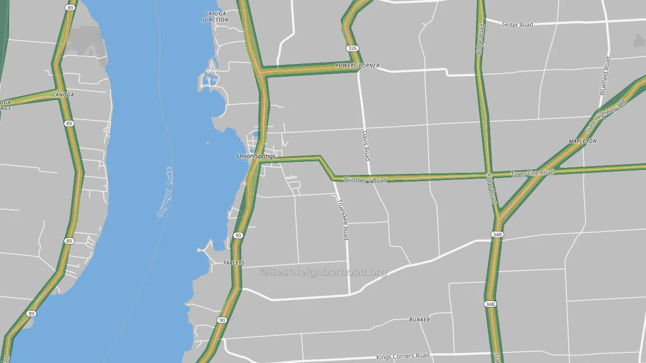 13160, NY Map of Noise Levels in 13160