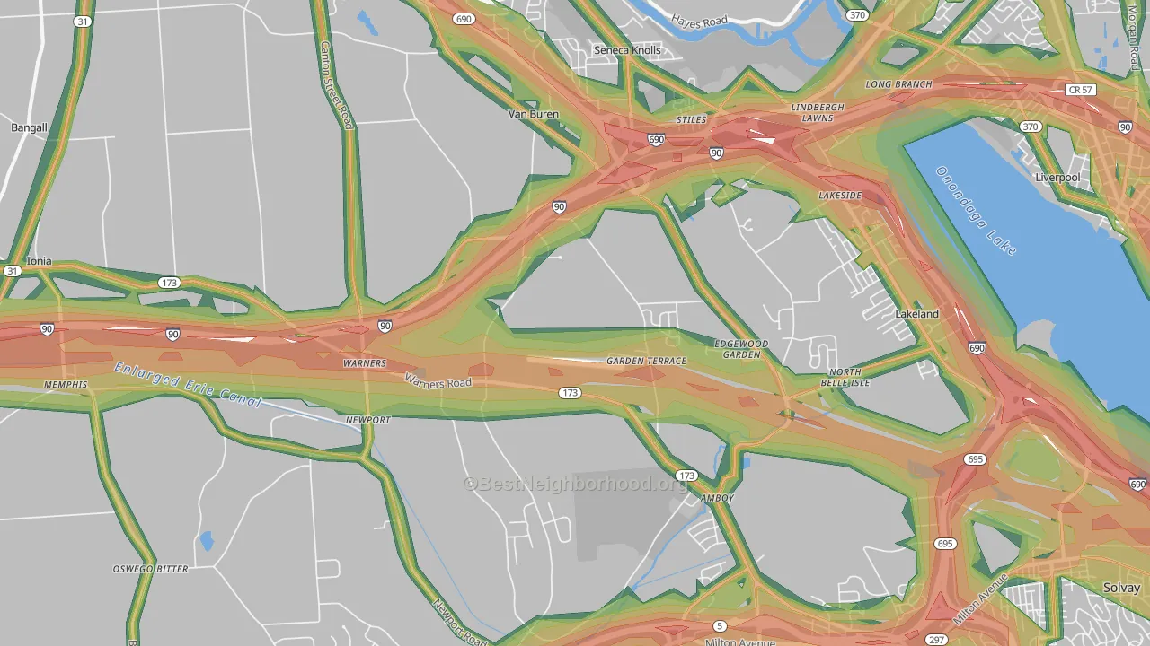 13164, NY Map of Noise Levels in 13164