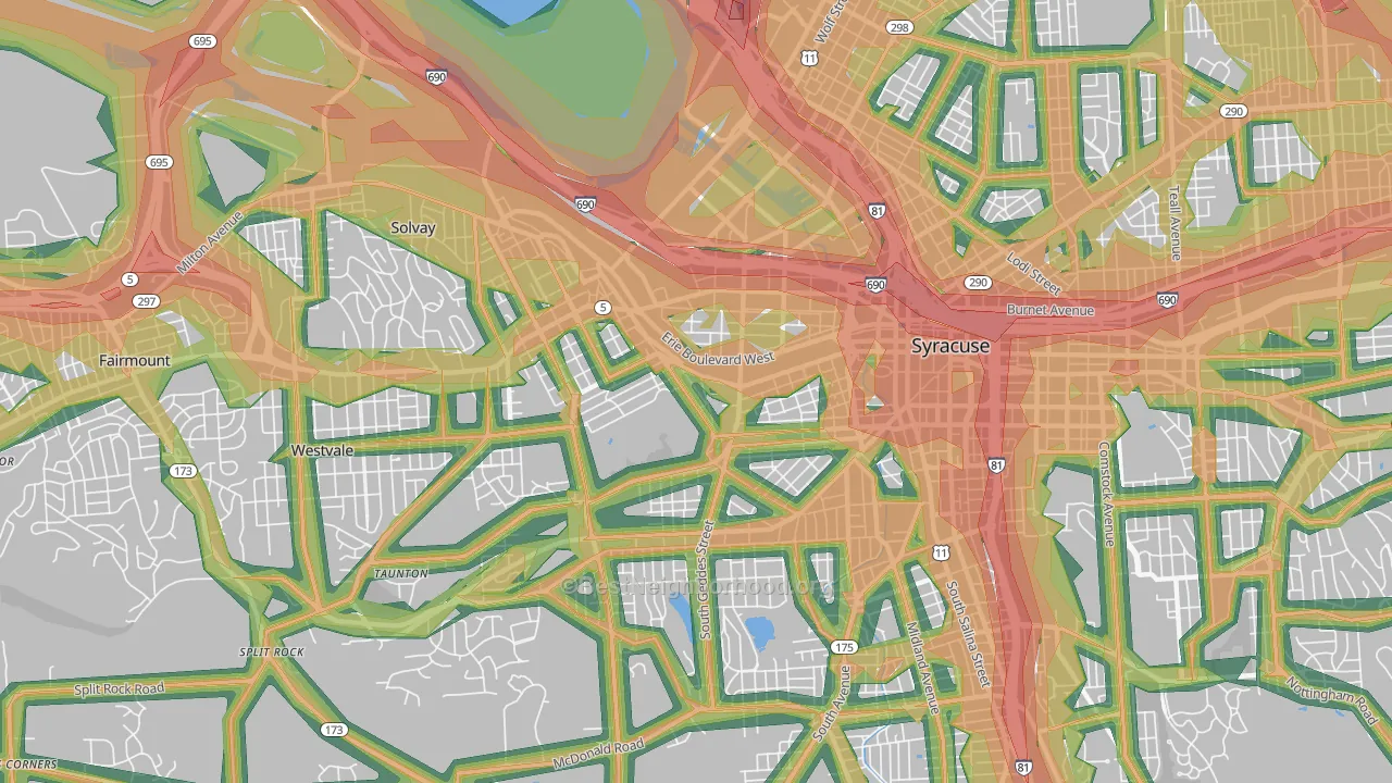 13204, NY Map of Noise Levels in 13204