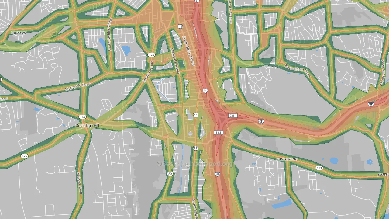 13205, NY Map of Noise Levels in 13205
