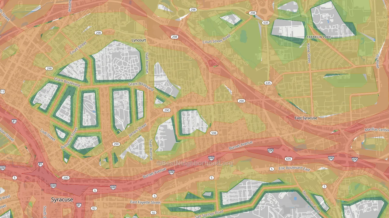 13206, NY Map of Noise Levels in 13206