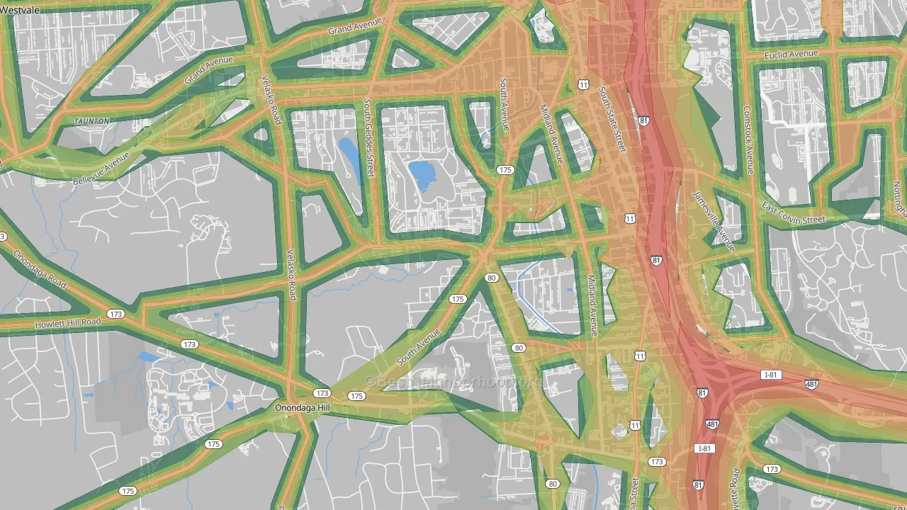 13207, NY Map of Noise Levels in 13207