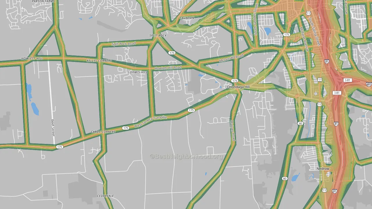 13215, NY Map of Noise Levels in 13215