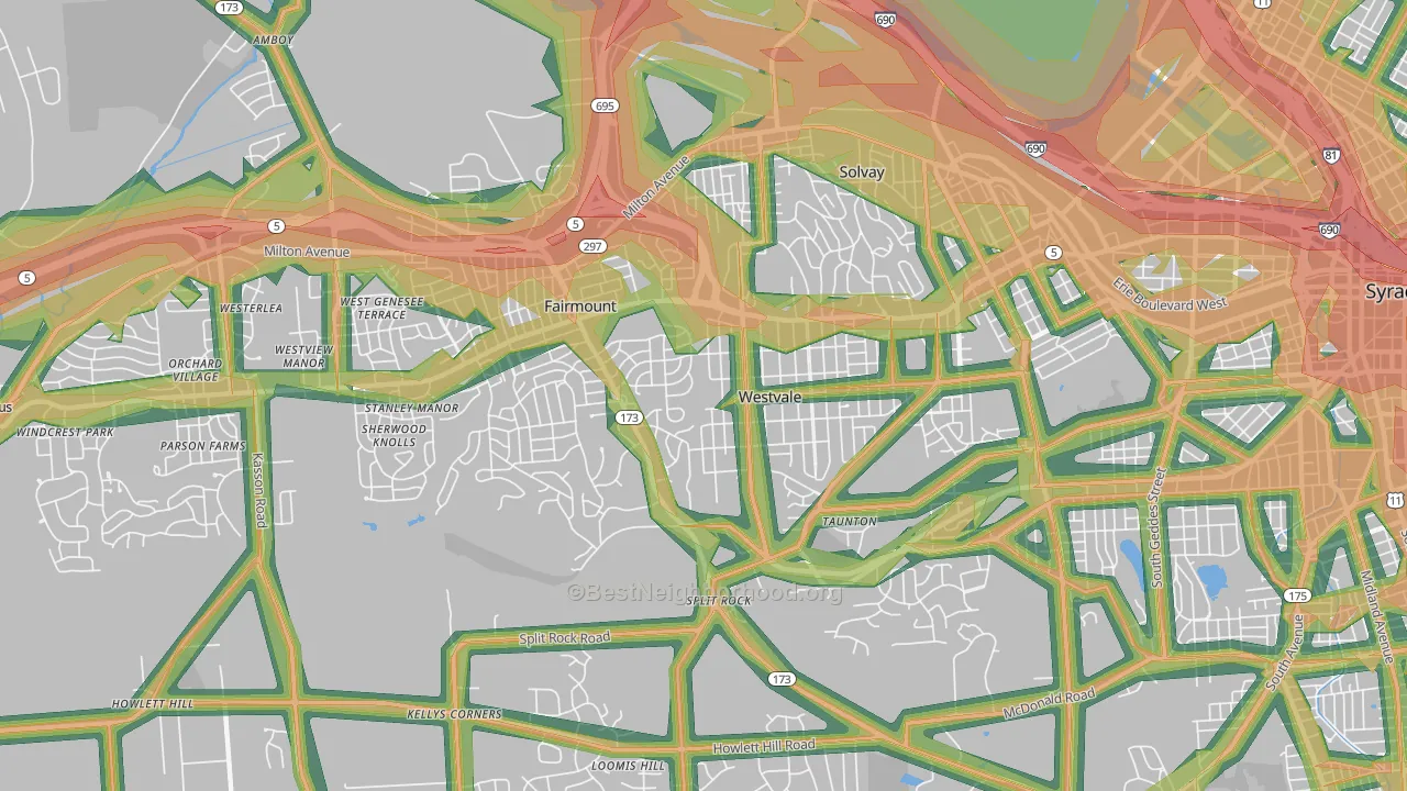 13219, NY Map of Noise Levels in 13219