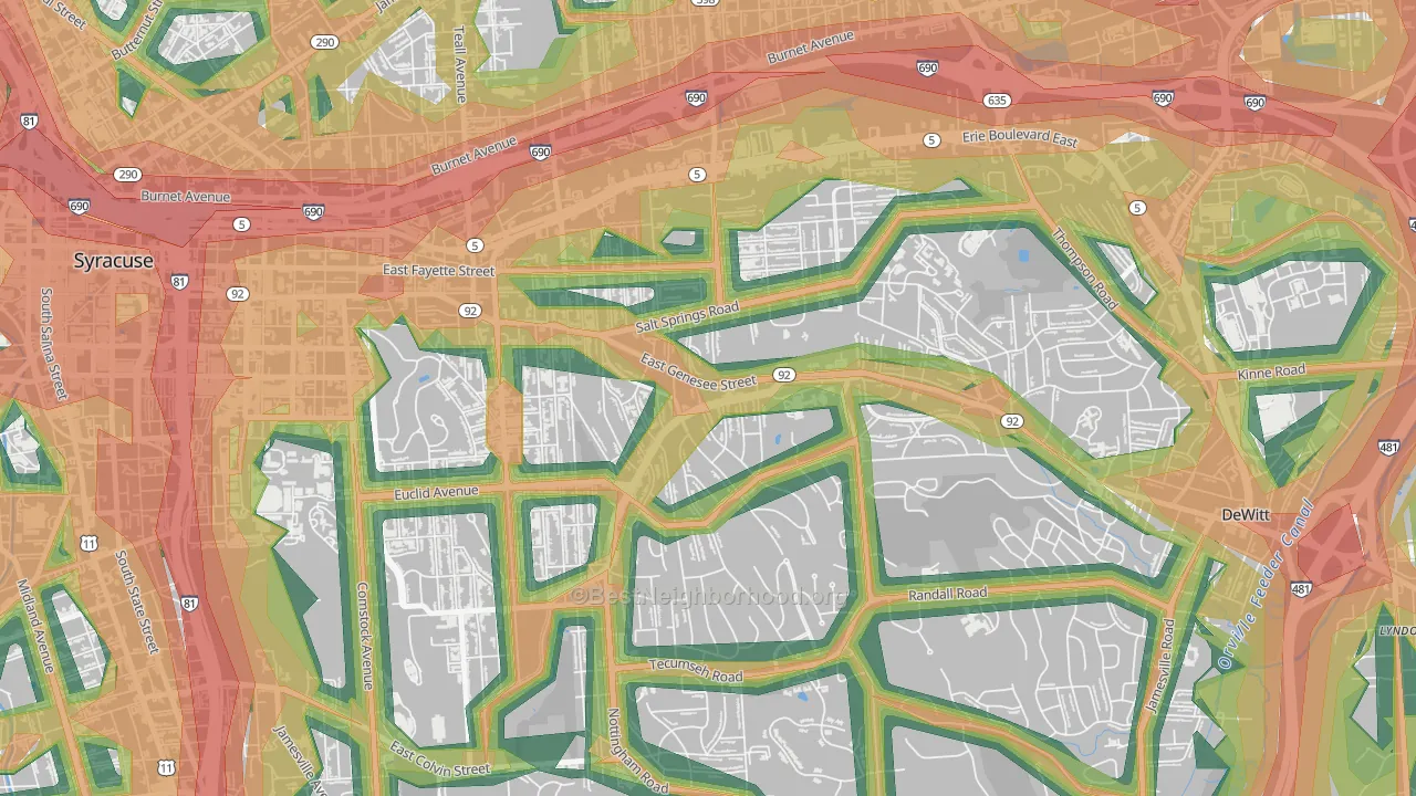 13224, NY Map of Noise Levels in 13224