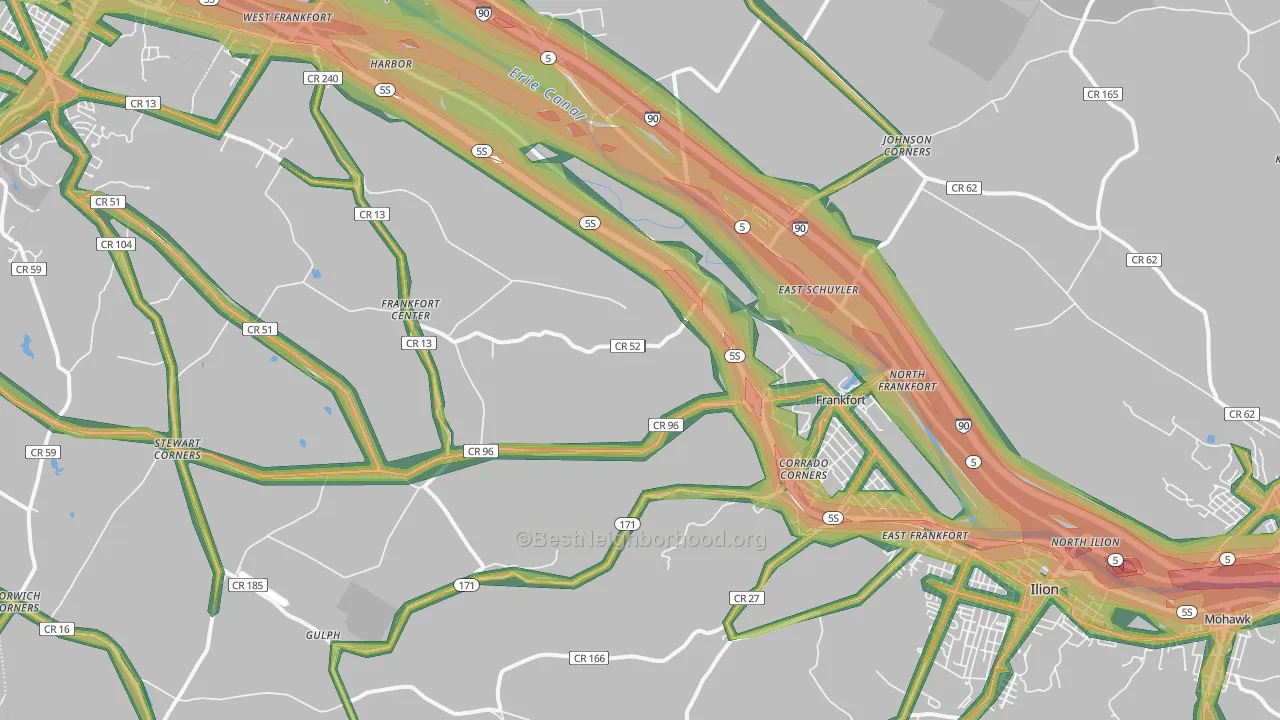 13340, NY Map of Noise Levels in 13340