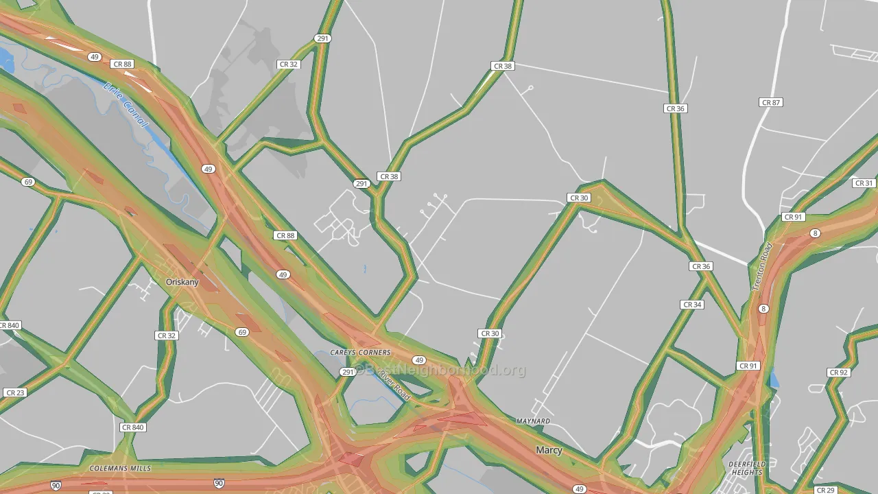 13403, NY Map of Noise Levels in 13403