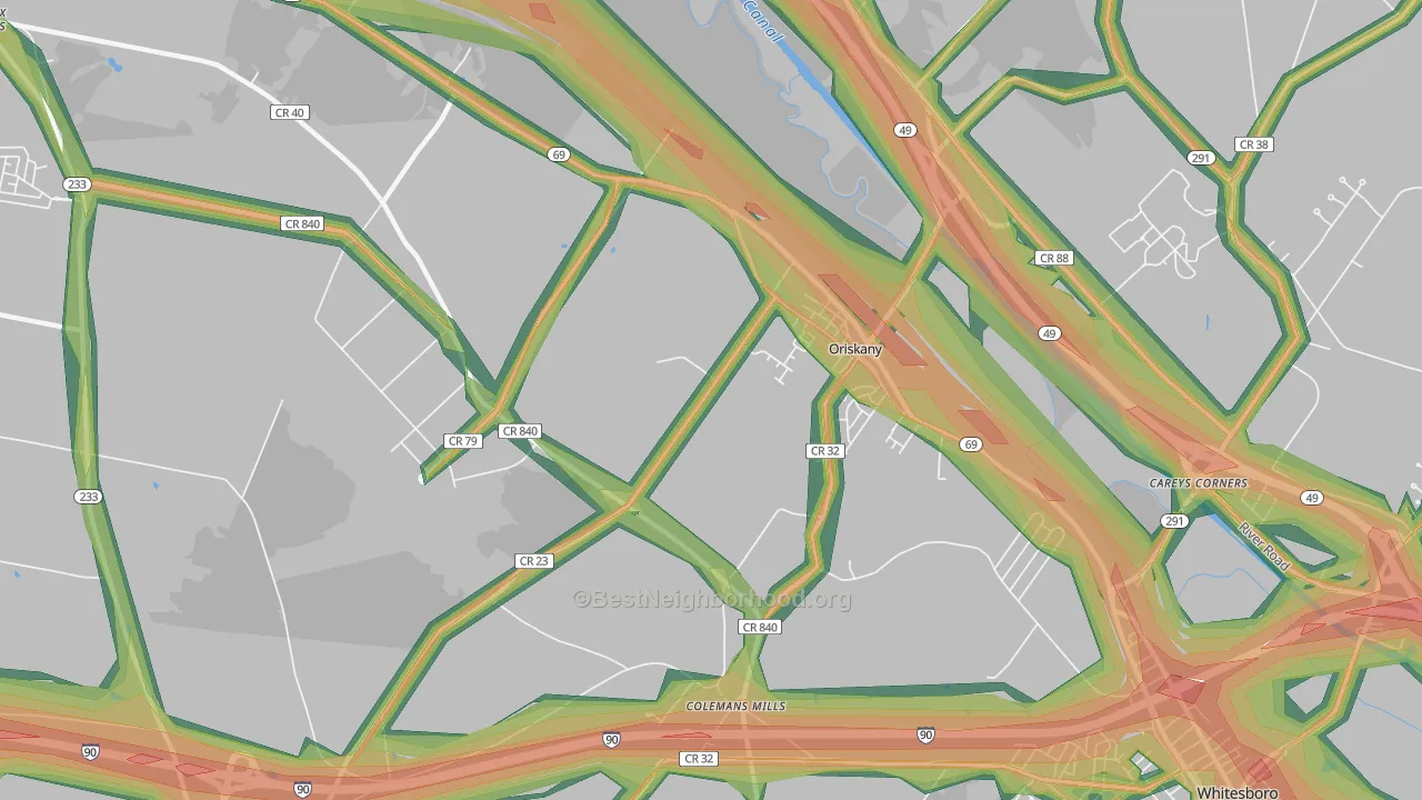 13424, NY Map of Noise Levels in 13424