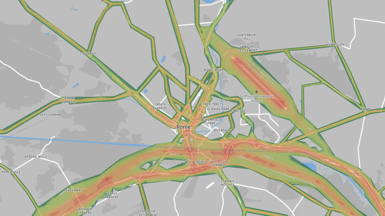 13440, NY Map of Noise Levels in 13440