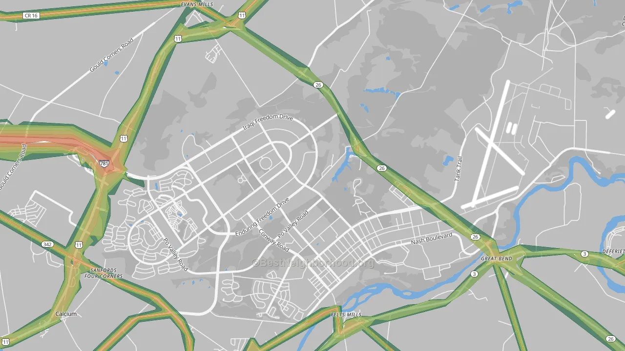 13602, NY Map of Noise Levels in 13602