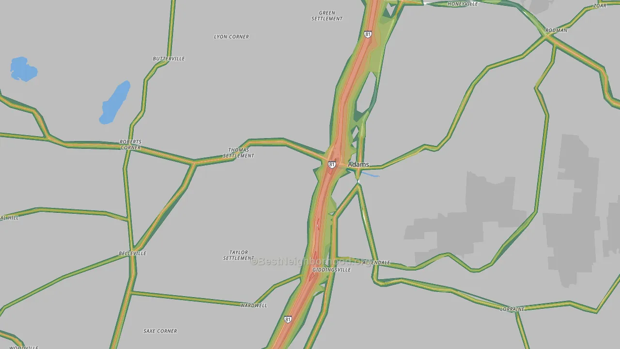 13605, NY Map of Noise Levels in 13605