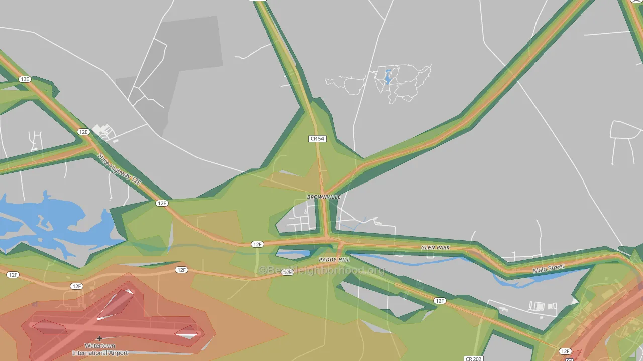 13615, NY Map of Noise Levels in 13615