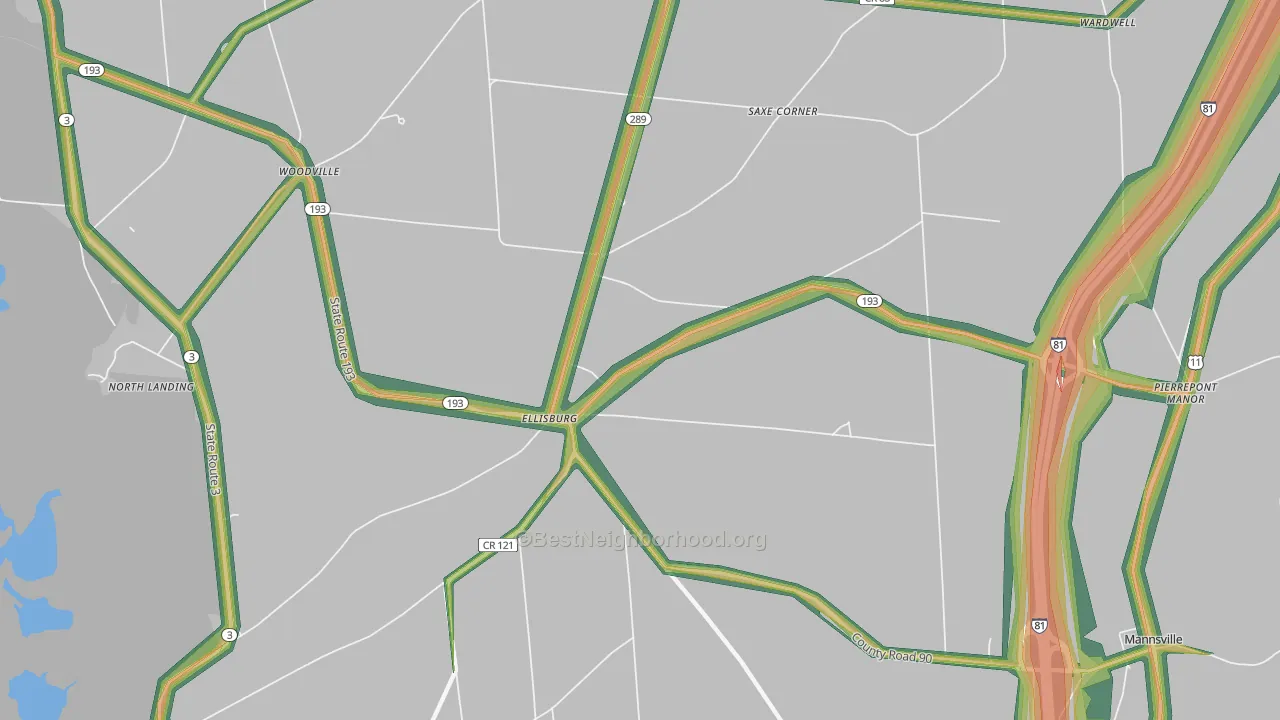 13636, NY Map of Noise Levels in 13636