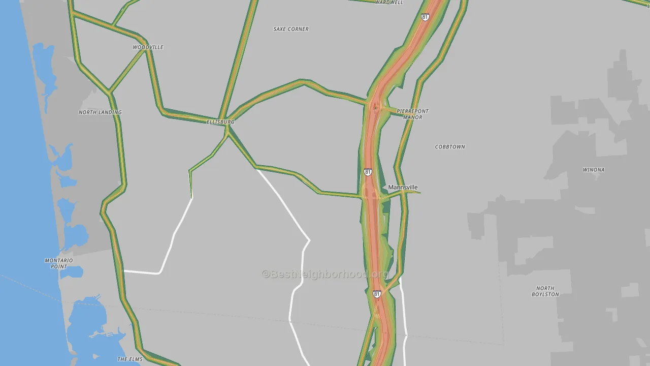 13661, NY Map of Noise Levels in 13661