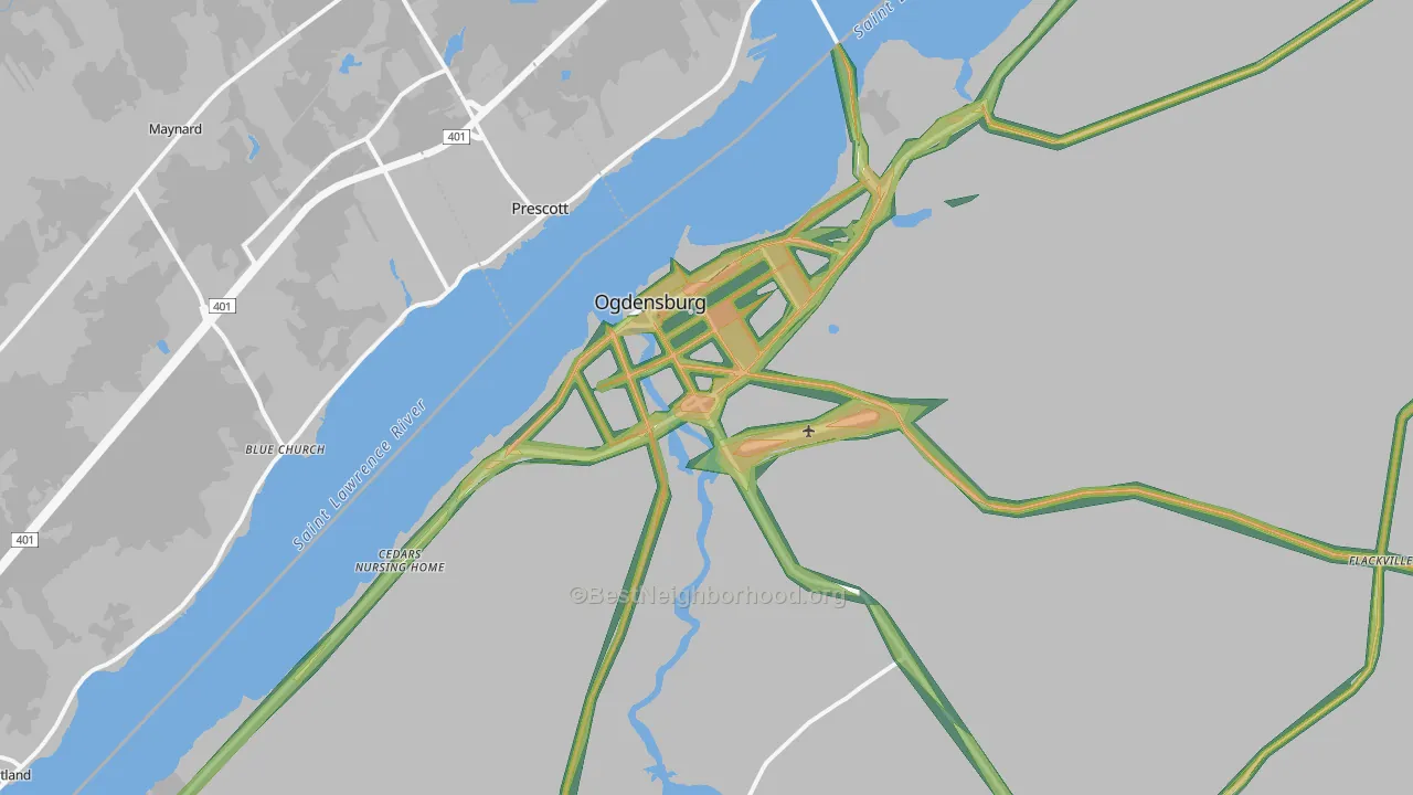 13669, NY Map of Noise Levels in 13669