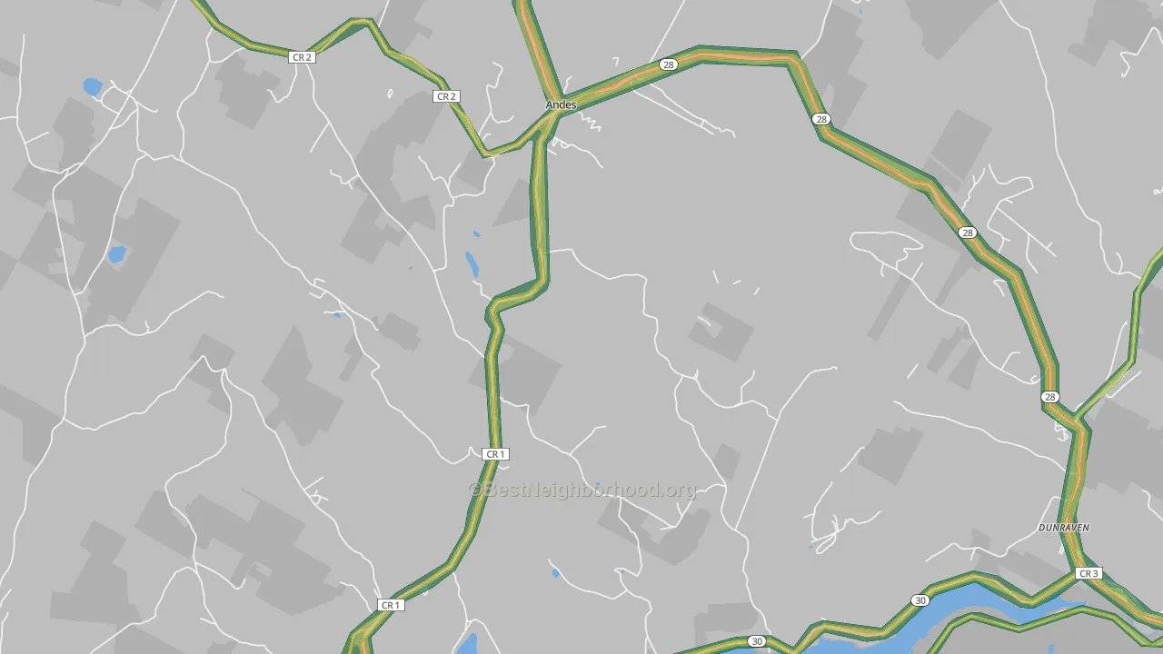 13731, NY Map of Noise Levels in 13731