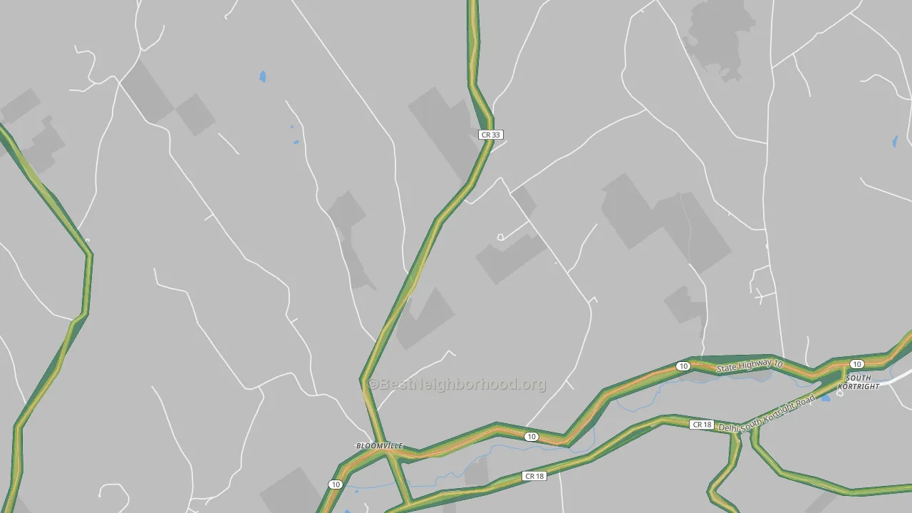 13739, NY Map of Noise Levels in 13739