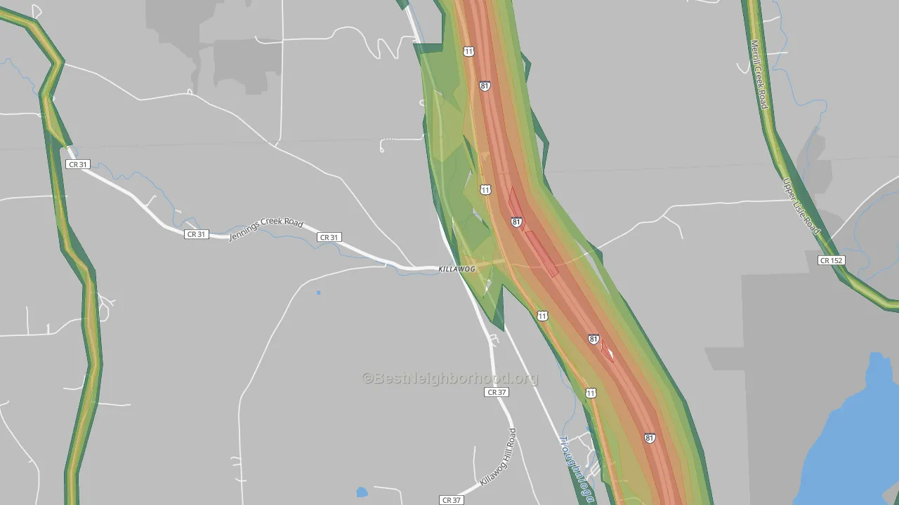 13794, NY Map of Noise Levels in 13794