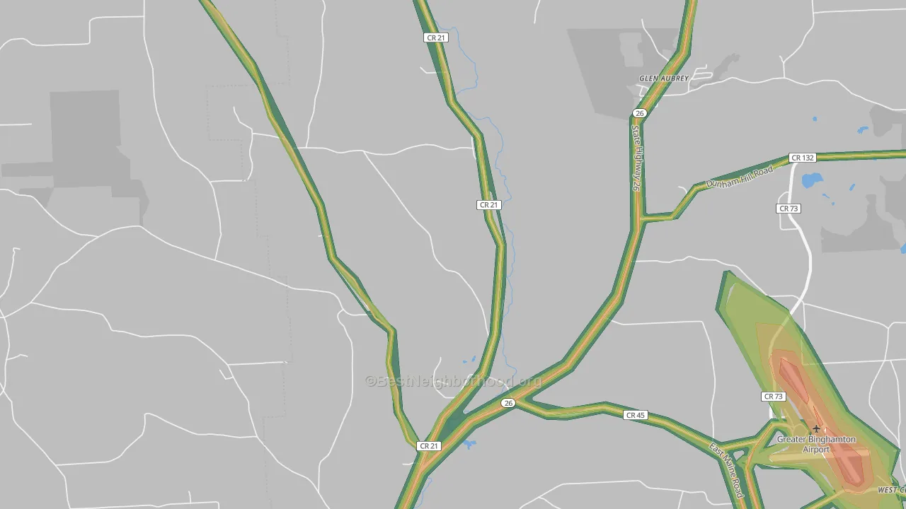 13802, NY Map of Noise Levels in 13802
