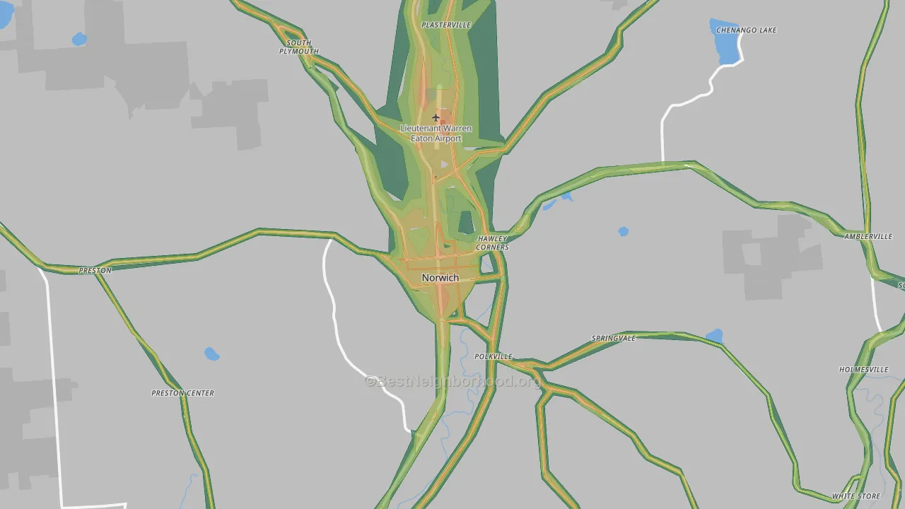13815, NY Map of Noise Levels in 13815