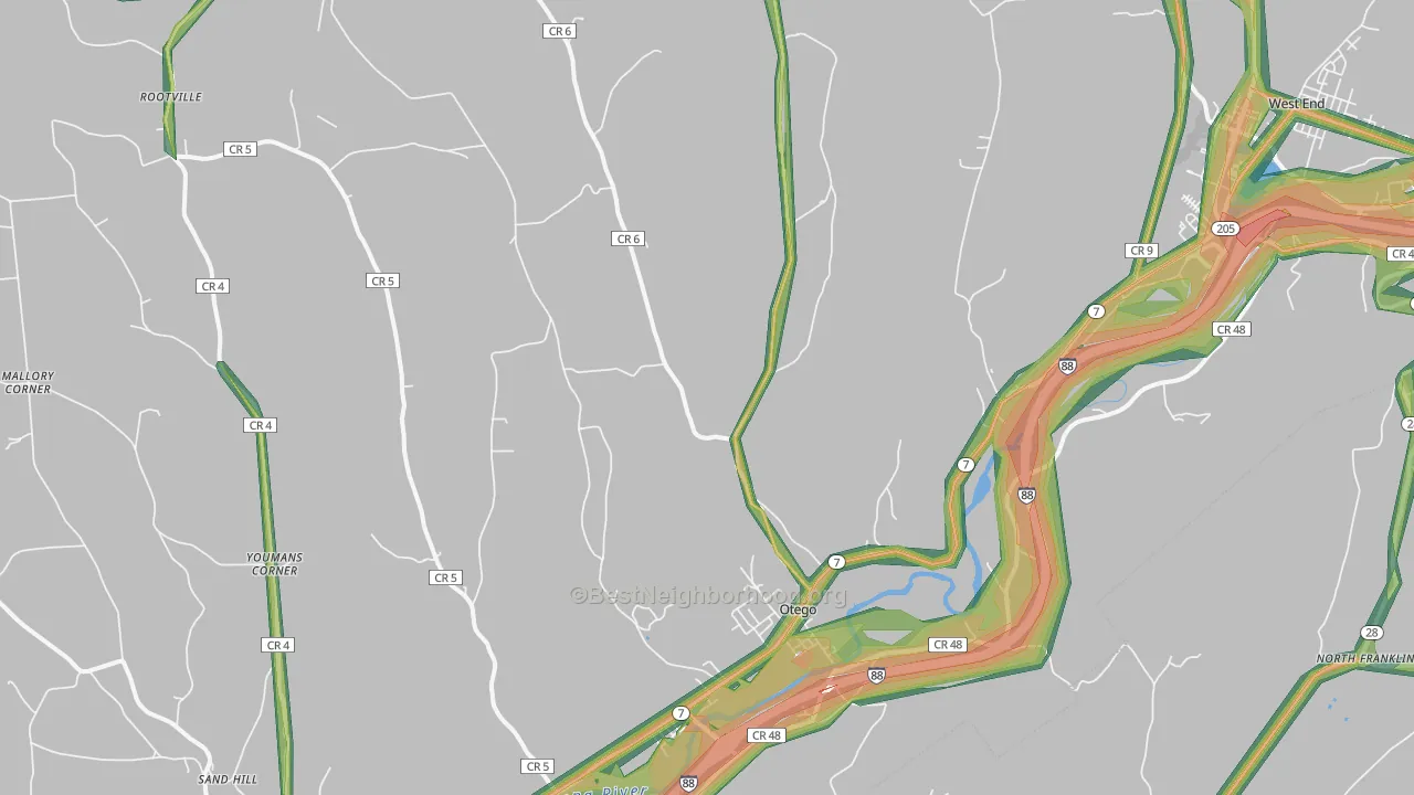 13825, NY Map of Noise Levels in 13825