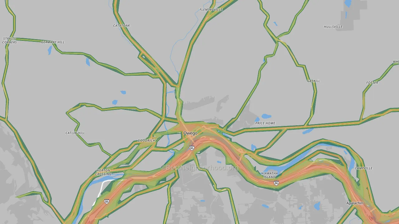 13827, NY Map of Noise Levels in 13827