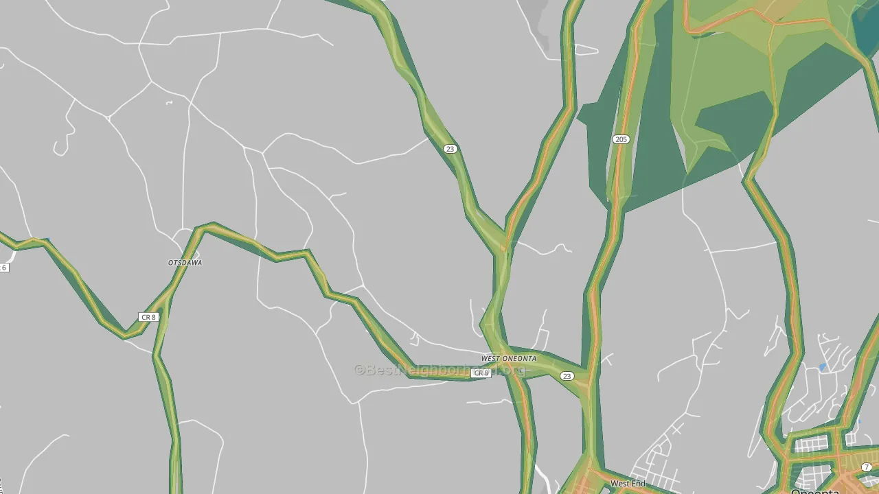 13861, NY Map of Noise Levels in 13861