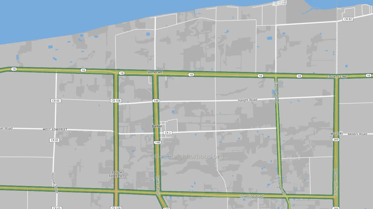 14012, NY Map of Noise Levels in 14012