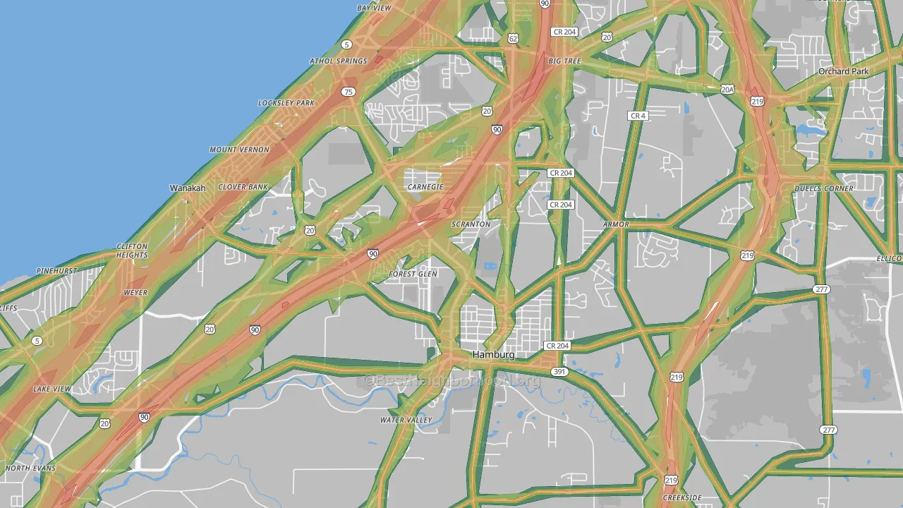 14075, NY Map of Noise Levels in 14075