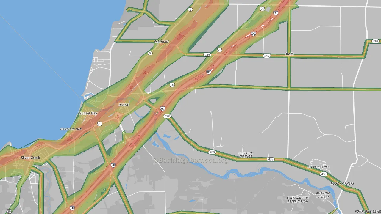 14081, NY Map of Noise Levels in 14081