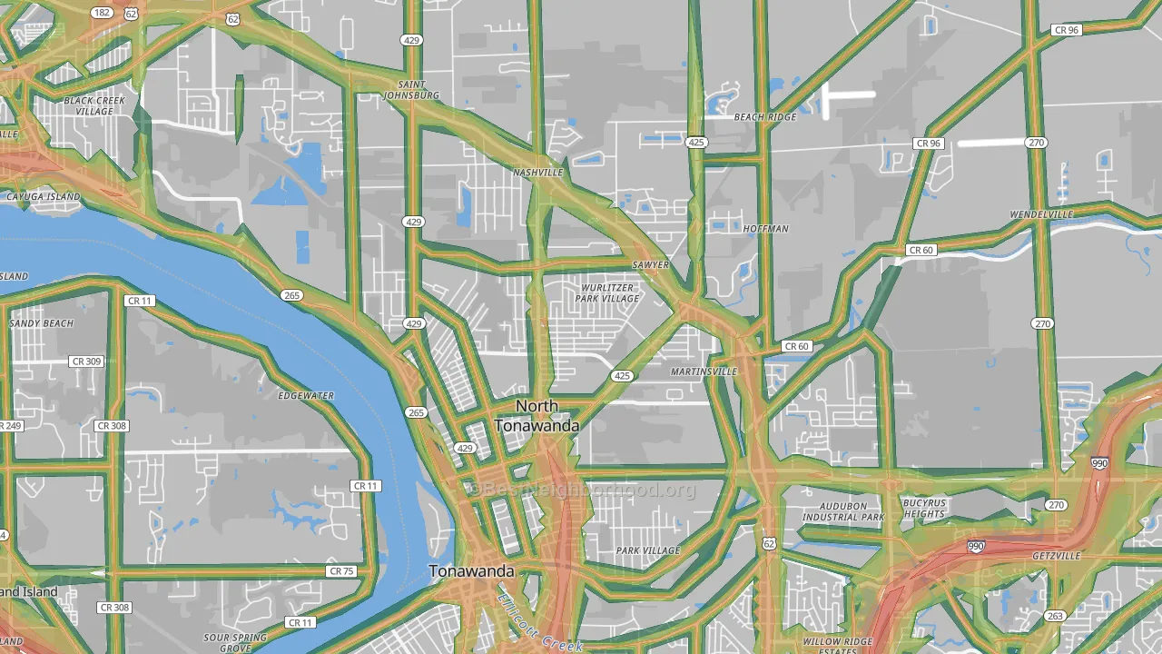 14120, NY Map of Noise Levels in 14120