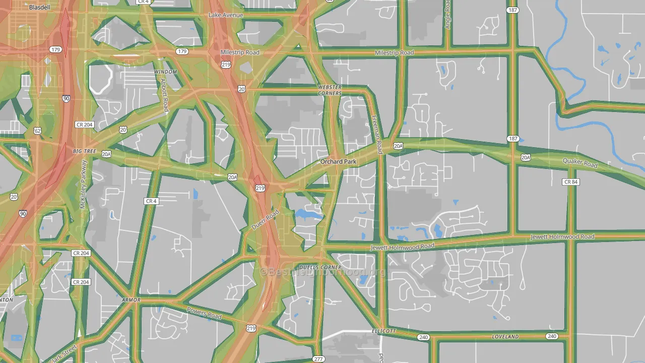 14127, NY Map of Noise Levels in 14127