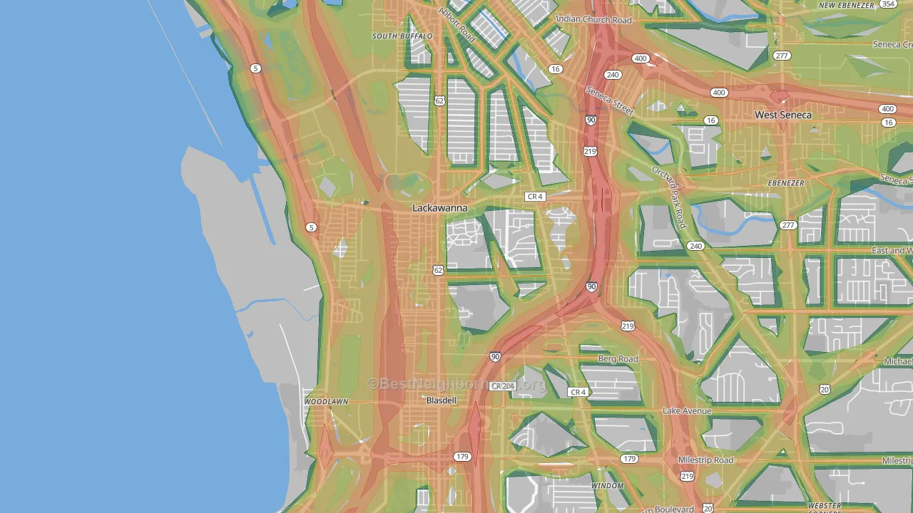 14218, NY Map of Noise Levels in 14218