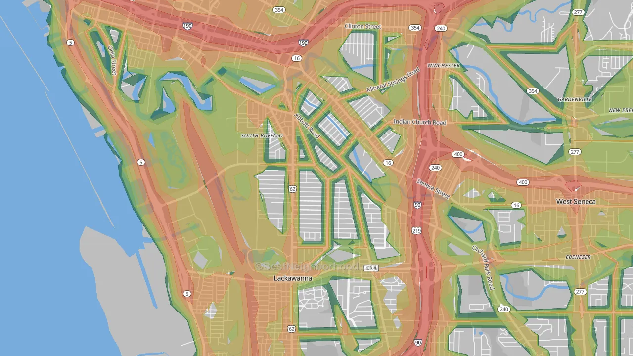 14220, NY Map of Noise Levels in 14220