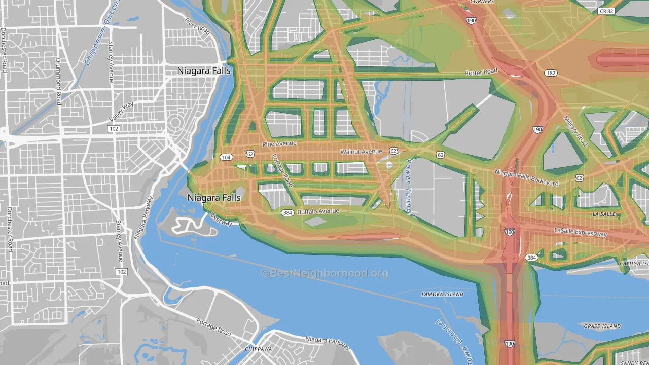 14303, NY Map of Noise Levels in 14303