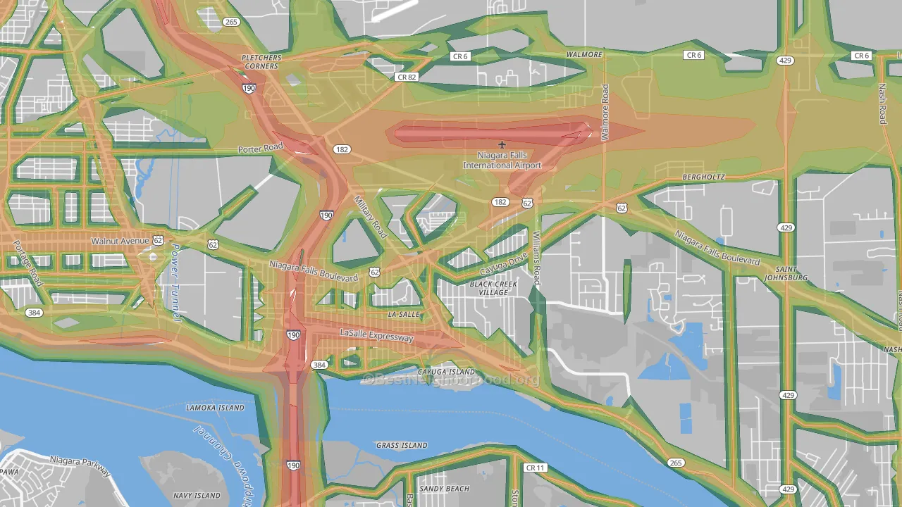 14304, NY Map of Noise Levels in 14304