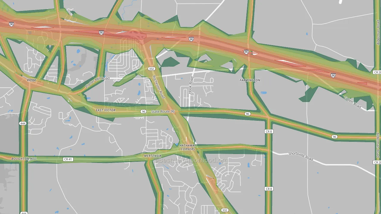 14425, NY Map of Noise Levels in 14425