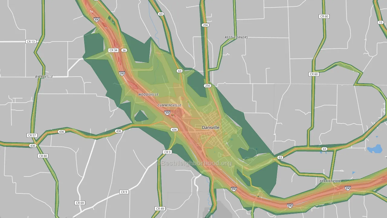 14437, NY Map of Noise Levels in 14437