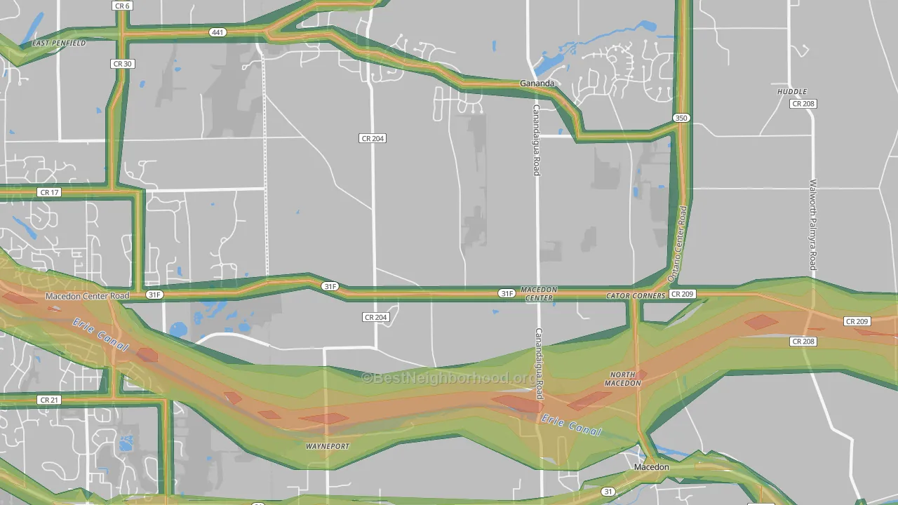 14502, NY Map of Noise Levels in 14502