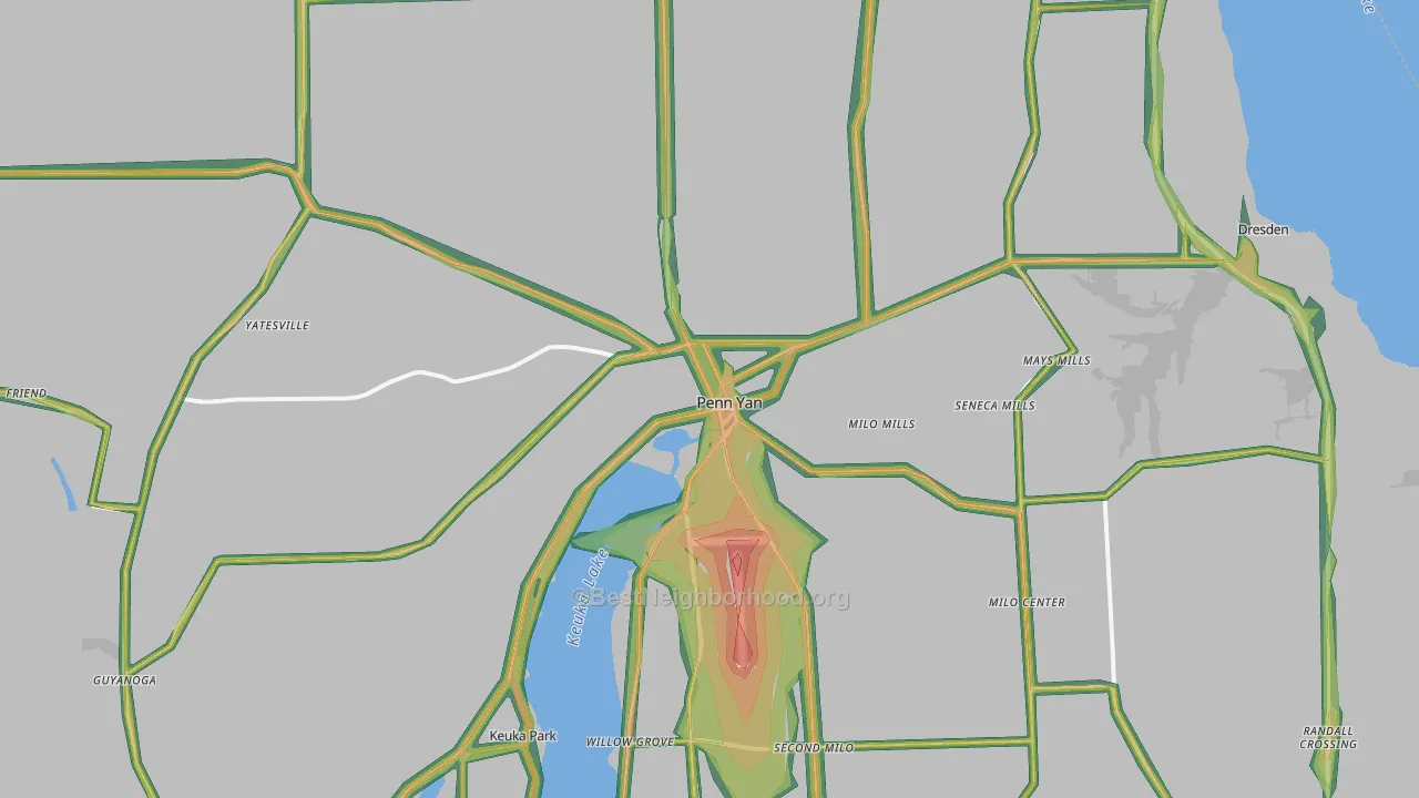 14527, NY Map of Noise Levels in 14527