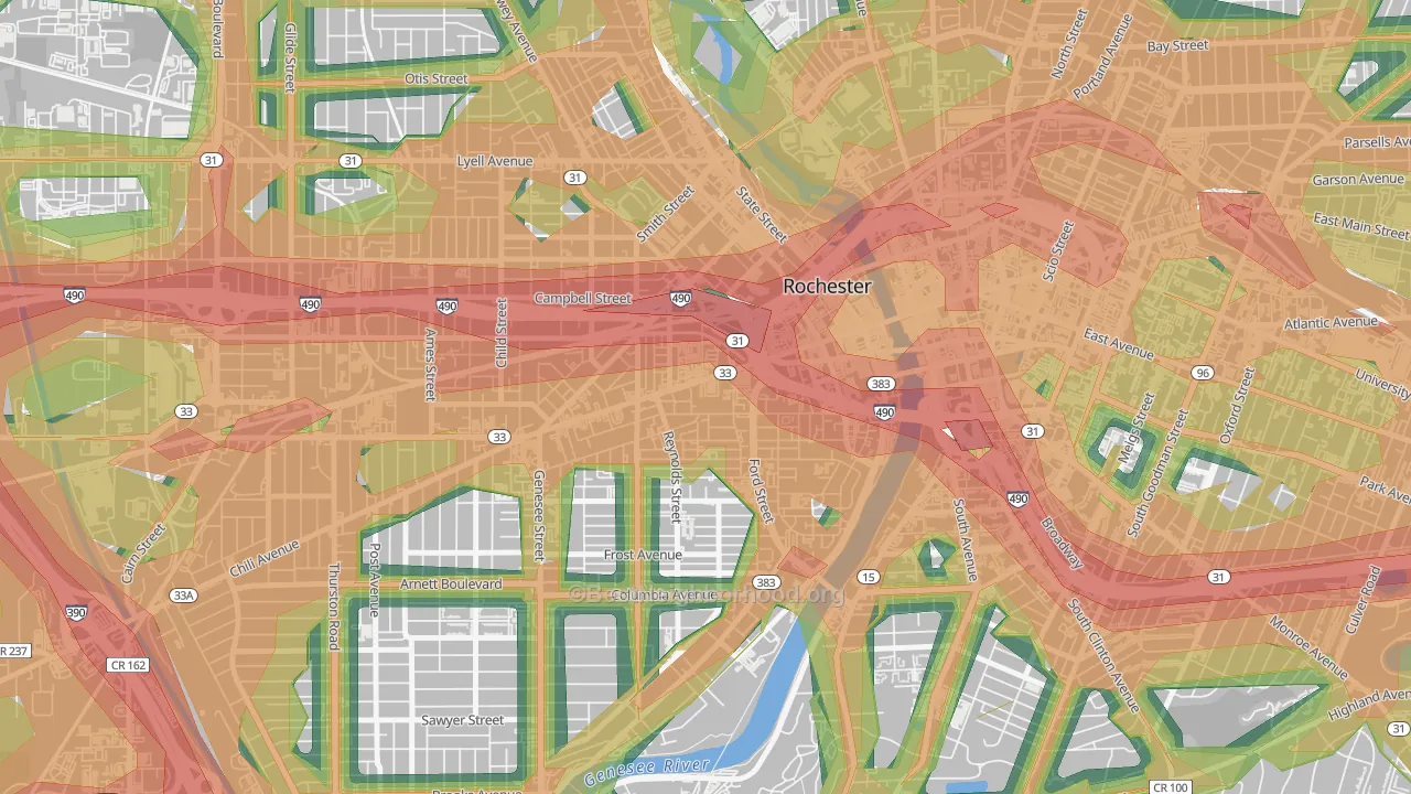 14608, NY Map of Noise Levels in 14608
