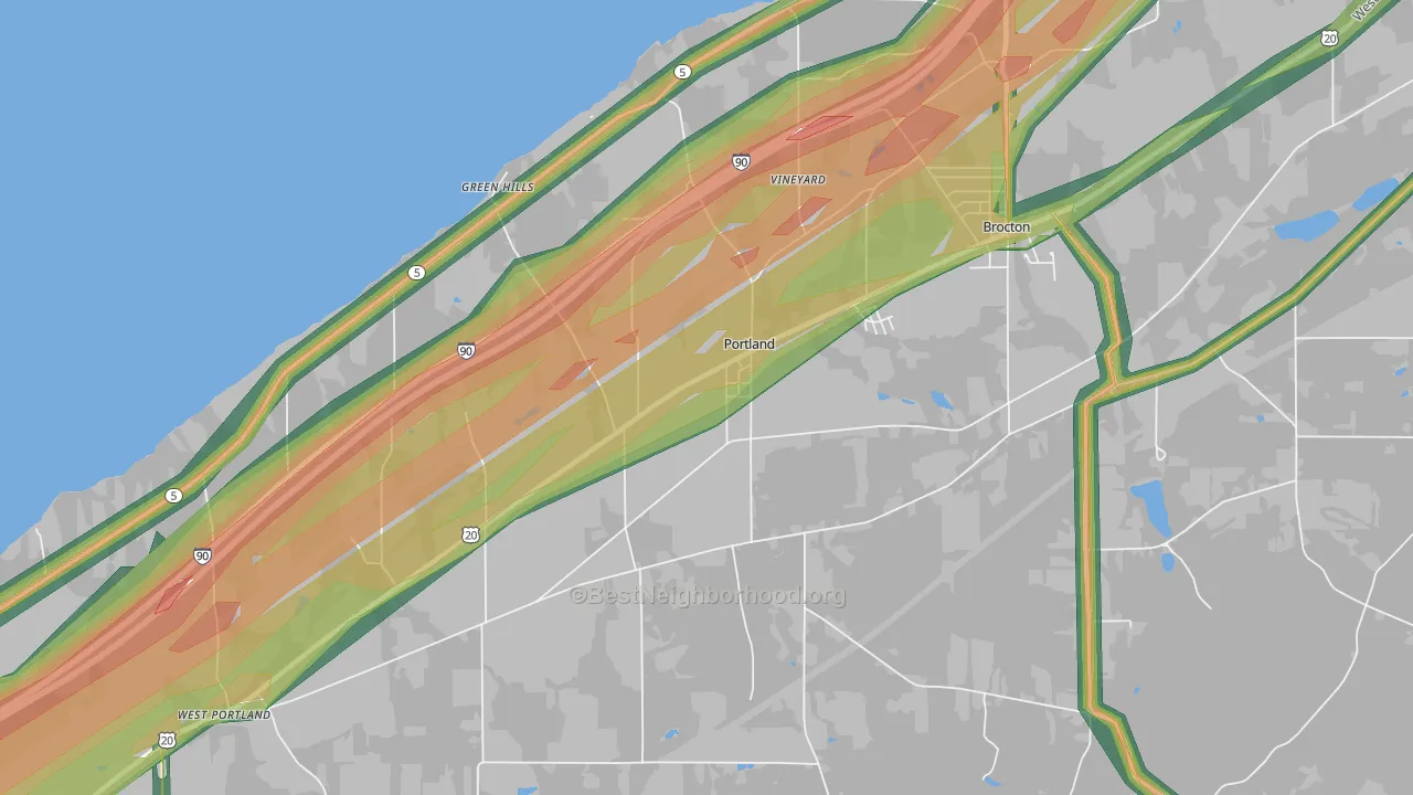 14769, NY Map of Noise Levels in 14769